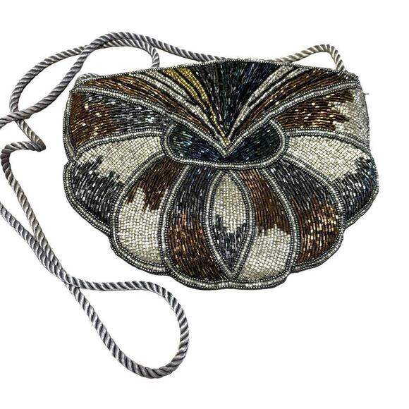 Vintage Handmade Women's Beaded Embroidered Purse - Picture 1 of 4